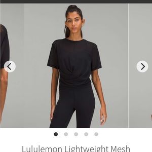 Lululemon lightweight mesh reversible yoga twist shirt